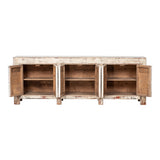 Sideboard Zebra Rustic Wood 6 Doors 250x45x90cm