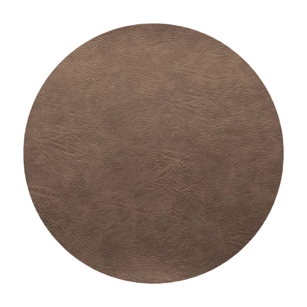 Placemat Round Nougat Brown