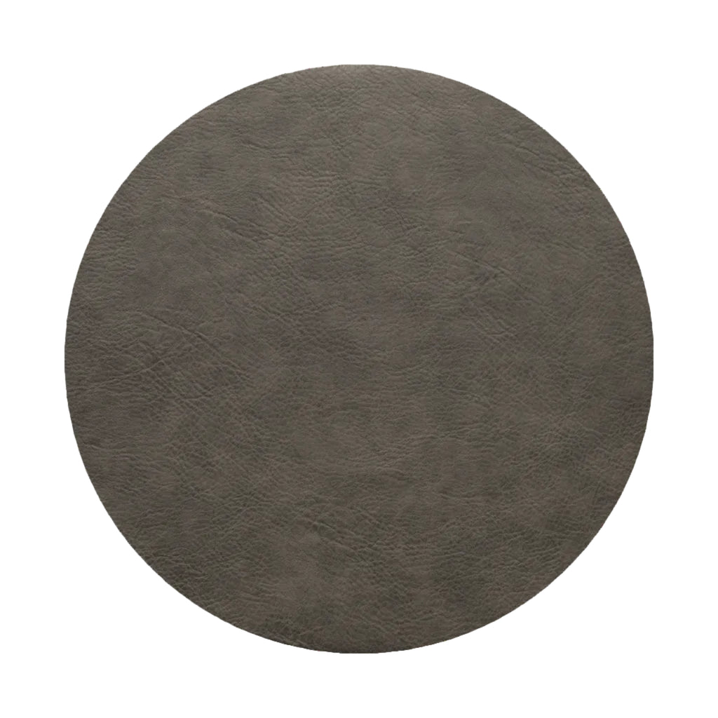 Placemat Round Mushroom Vegan Leather 38cm