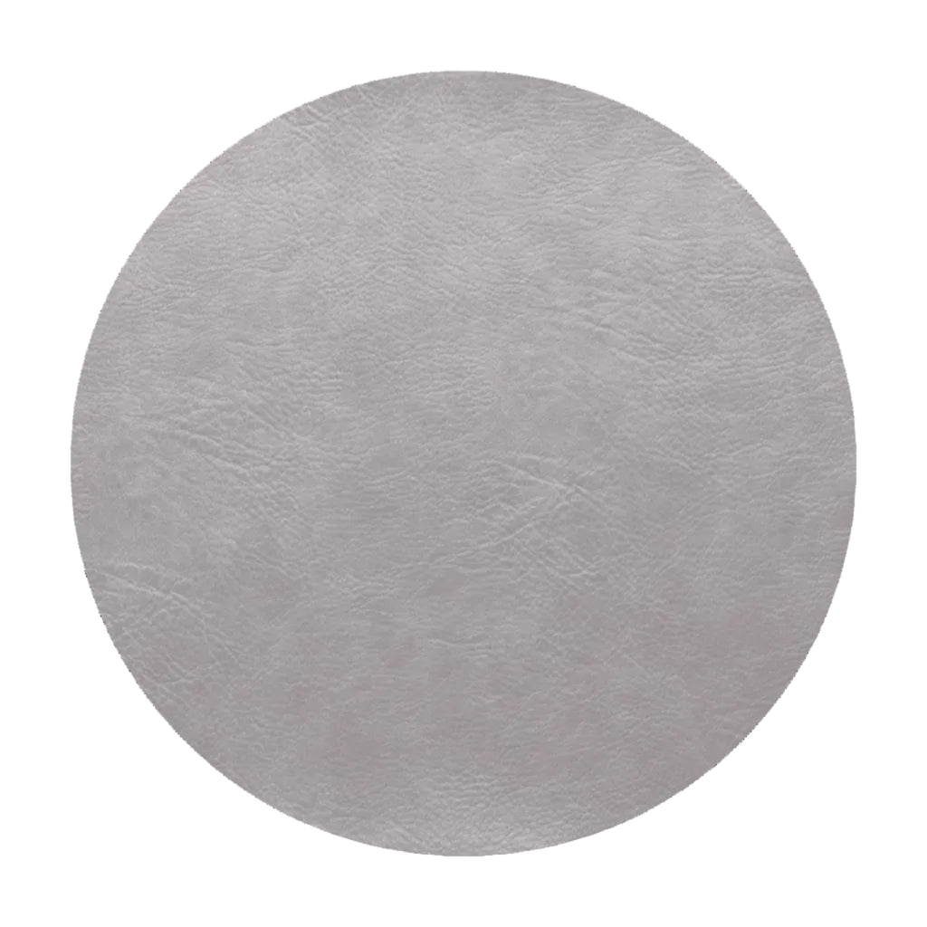Placemat Round Silver Cloud Vegan Leather 38cm