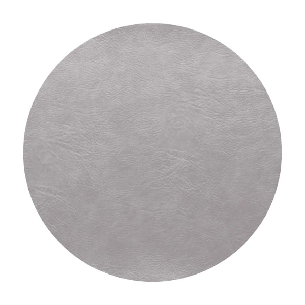 Placemat Round Silver Cloud Vegan Leather 38cm