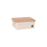 Box Basket Rectangular Eucalyptus with Bamboo Cover 18x12x7cm