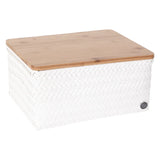 Box Basket Rectangular with bamboo cover 31x23x15cm