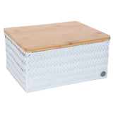 Box Basket Rectangular with bamboo cover 31x23x15cm