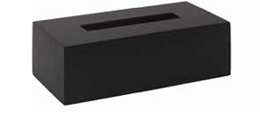 Tissue Box Moon Black Polymarble