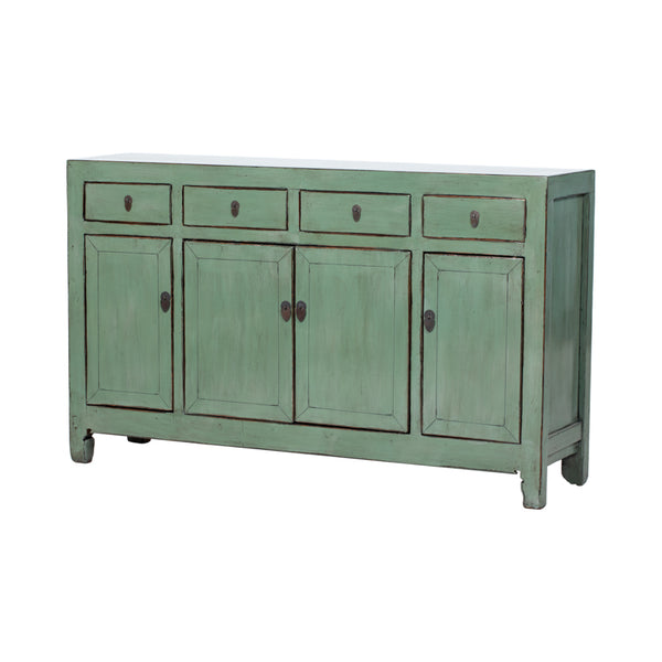 Sideboard Green 4 doors 4 drawers 160x40x94cm