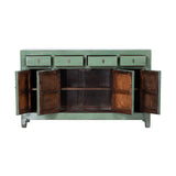 Sideboard Green 4 doors 4 drawers 160x40x94cm