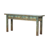 Console Green Yellow Rustic 200x45x91cm