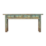 Console Green Yellow Rustic 200x45x91cm