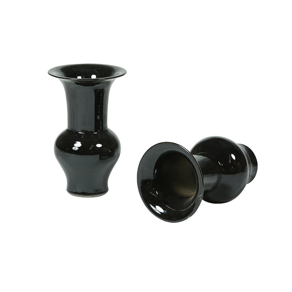 Vase Ceramic Black 22x22x37cm