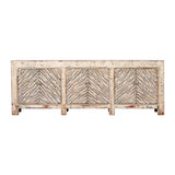 Sideboard Zebra Rustic Wood 6 Doors 250x45x90cm