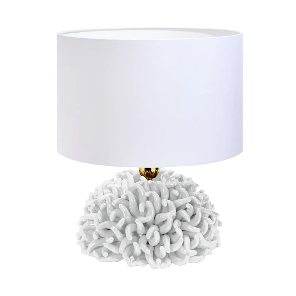 Lamp Anemone Ceramic White 40x40x45cm