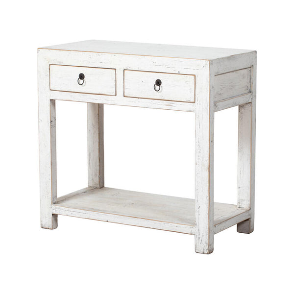 Console White Wash 2 drawers 90x45x85cm