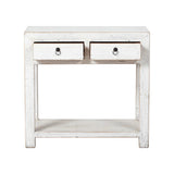 Console White Wash 2 drawers 90x45x85cm