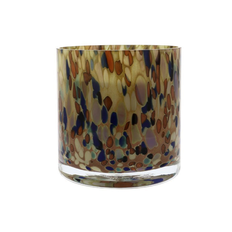 Candle Prestige Floral Dots Brown Blue Orange 1400g