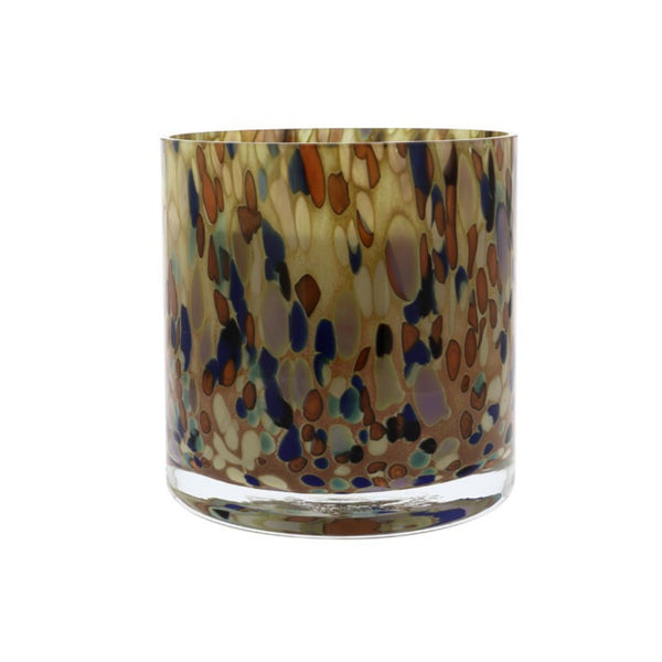 Candle Prestige Floral Dots Brown Blue Orange 1400g