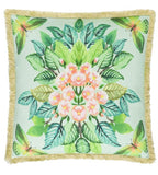 Cushion Celastrina Turquoise Fringe 55x55cm