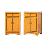 Bedside Table Cabinets Orange 40x30x60cm - Set of 2