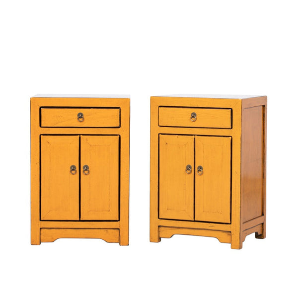 Bedside Table Cabinets Orange 40x30x60cm - Set of 2