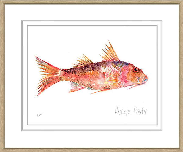 Art in Oak Frame "Fish" 47x58cm