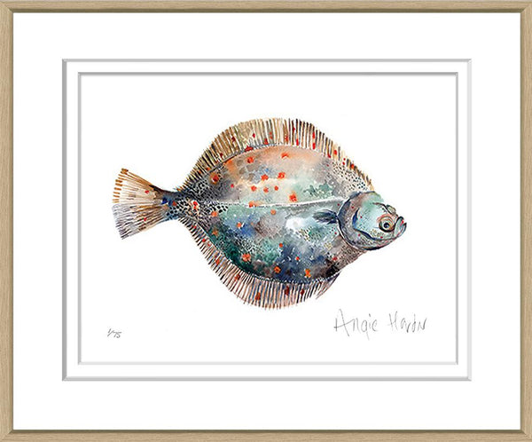 Art in Oak Frame "Fish" 47x58cm