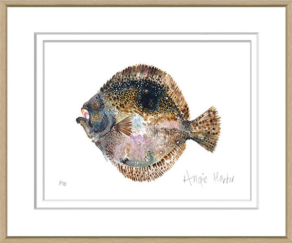 Art in Oak Frame "Fish" 47x58cm