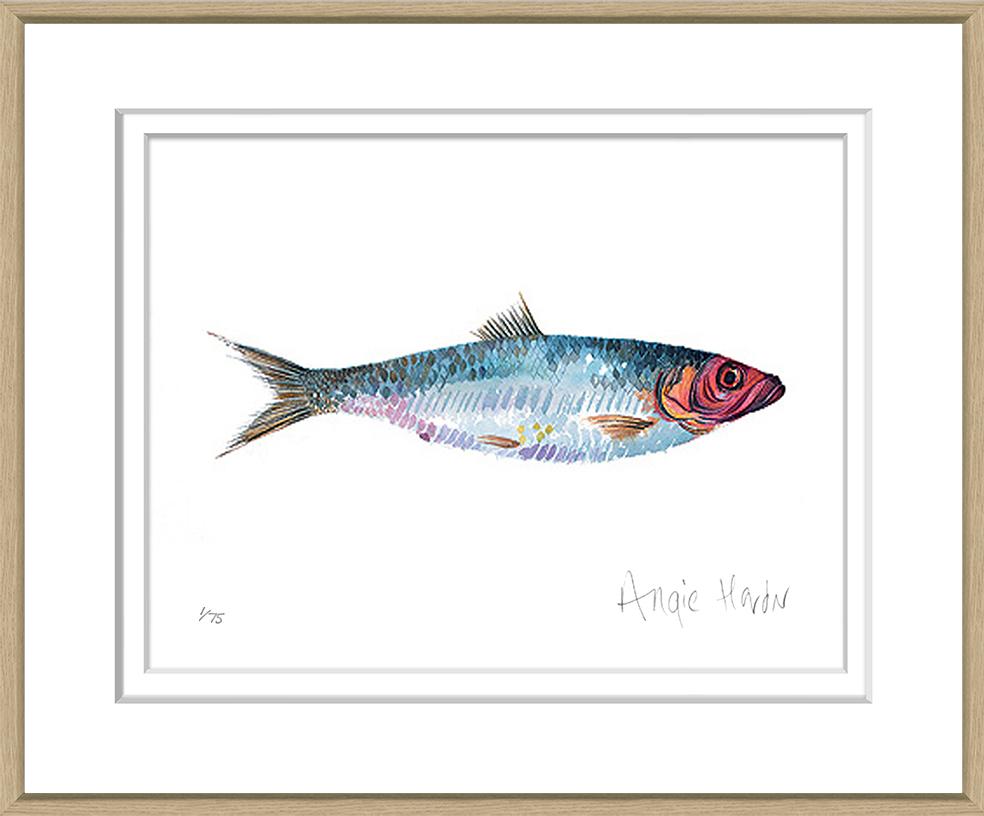 Art in Oak Frame "Fish" 47x58cm