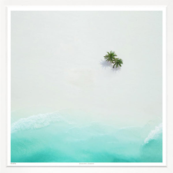 Art in White Frame "Minimalist Maldives" 71x71cm