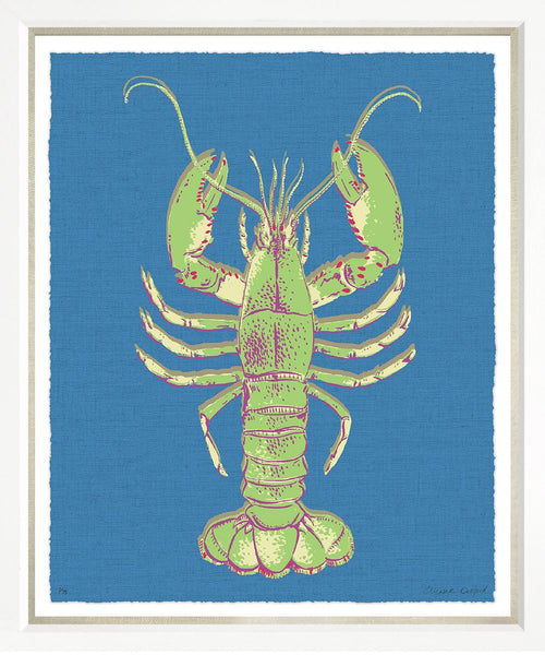 Art in White Frame Linen "Aruba Lobster" 51x62cm