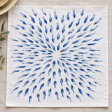 Serviette Sardine Fish Blue 100% Linen - Set of 6