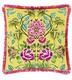 Cushion Eleonora Alchemilla Fringe Pink Yellow Blue 55x55cm