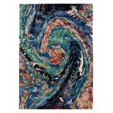 Rug Flores Handmade Blue Multicolour 200x290cm