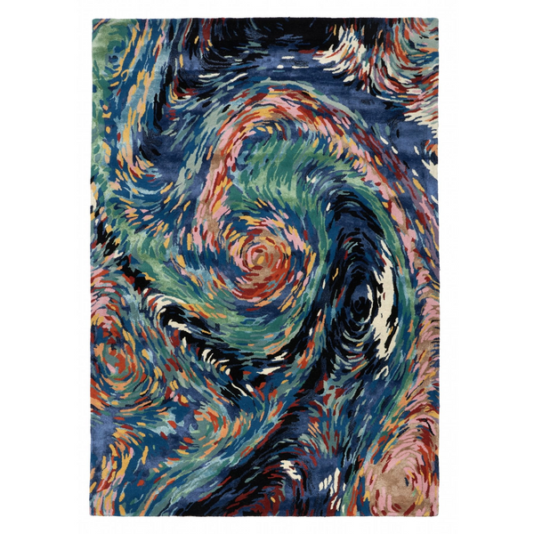 Rug Flores Handmade Blue Multicolour 200x290cm