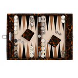 Luxury Handmade Backgammon Set - Large - Giraffe Fur - 30x46cm