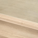 Coffee Table Glass Wood 160x80x45cm