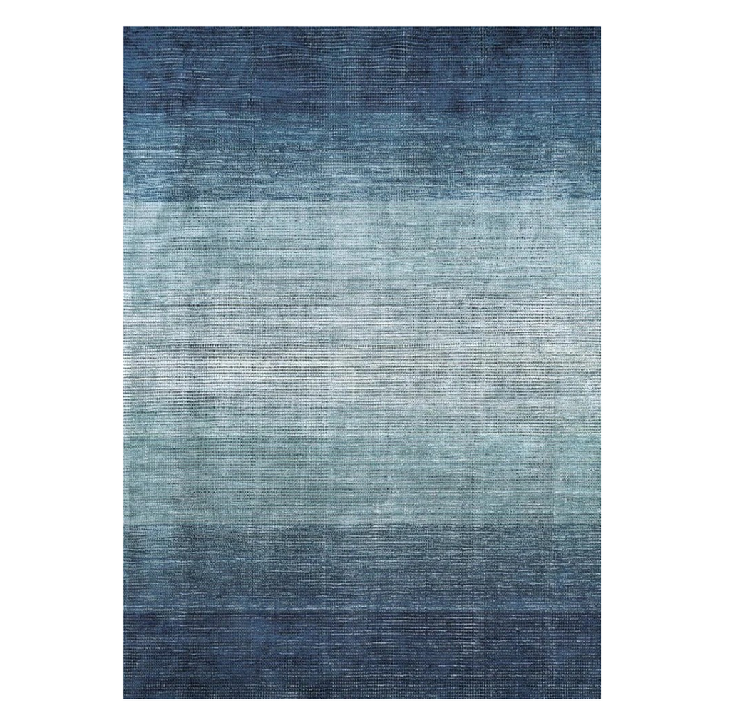 Rug Ivette Ombre Niagara Blue Hand Knotted Viscose & Polyester - 200x300 cm