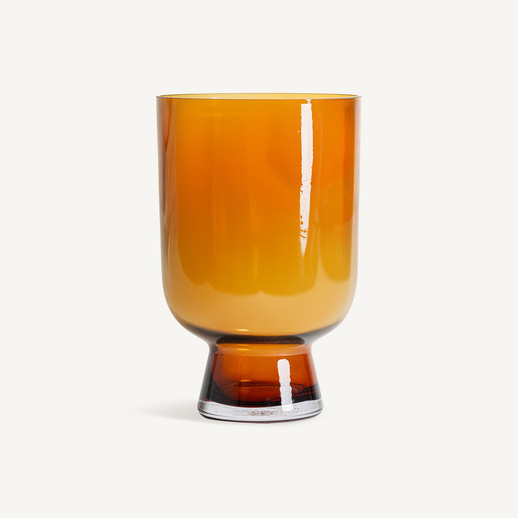 Candle Holder Yuka Amber Orange h42cm
