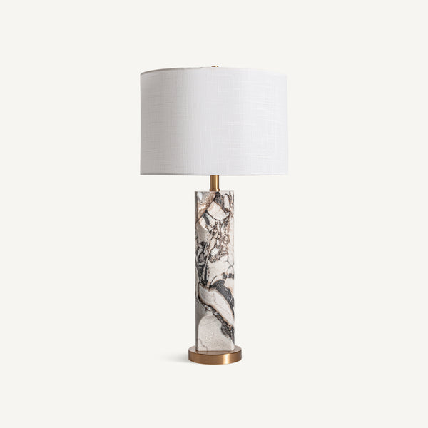 Lamp Curve Marble Bronze 40x40x75cm