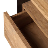 Bedside Table Geox Teak Wood and Iron 50x37x40cm