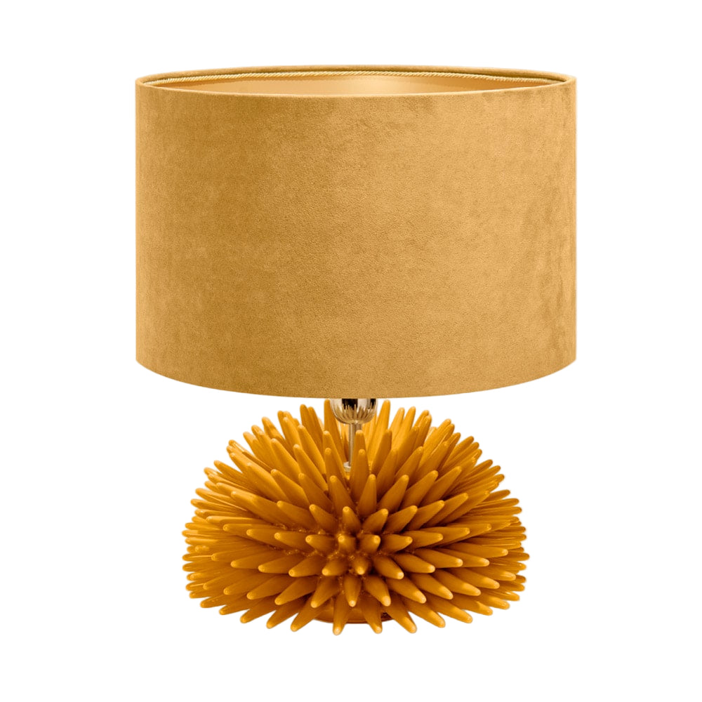 Lamp Urchin Ceramic Ocra Mustard 25x25x30cm