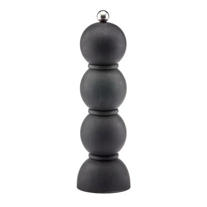 Salt & Pepper Grinder Bobbin Scandi Matt Black 24x7cm