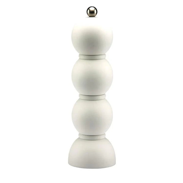 Salt & Pepper Grinder Bobbin Scandi Matt White 24x7cm
