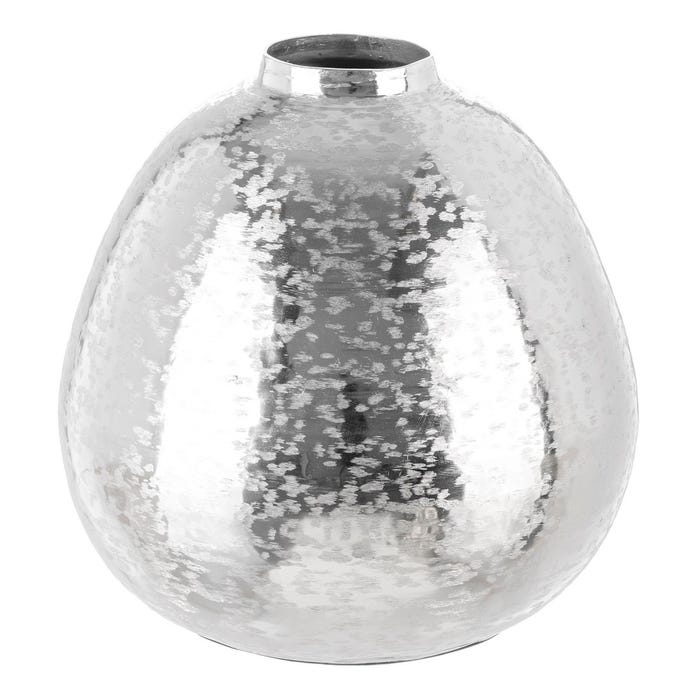 Vase Metal Brushed Round 35x35x46cm