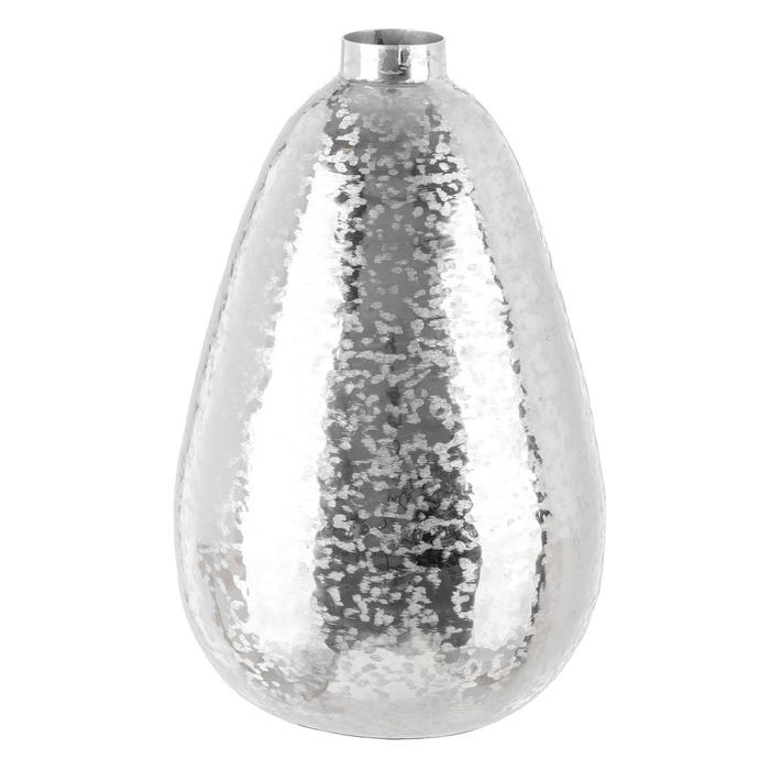 Vase Metal Brushed Round 23x23x51cm