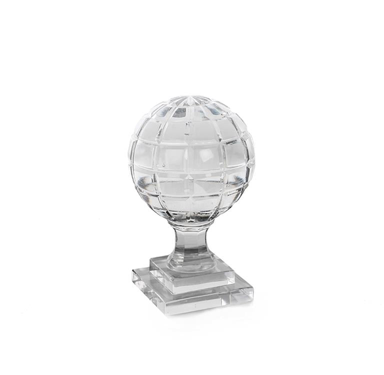 Ball Crystal Square on Stand  Glass 12x20 cm