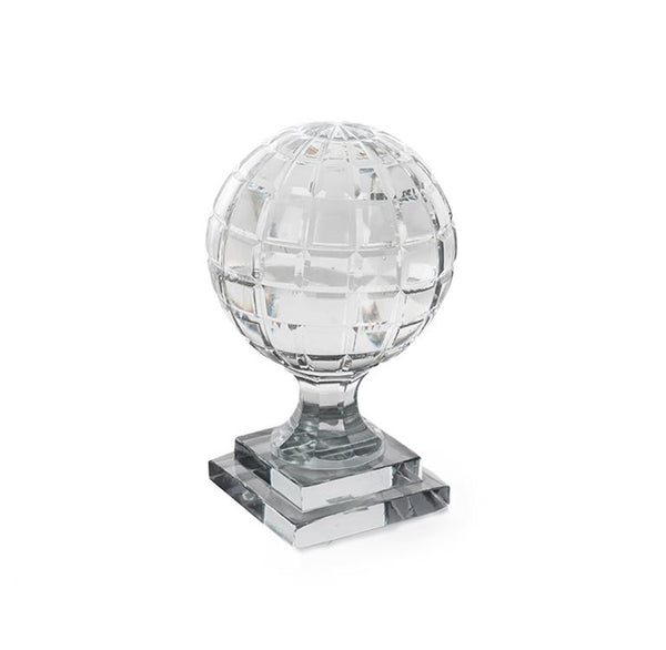 Ball Crystal Square on Stand Glass 14x23 cm