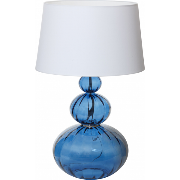 Lamp Mouna Blue Glass with Shade