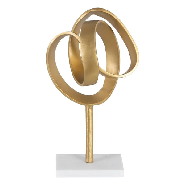 Figure Gold on Marble Base 21x17x38cm