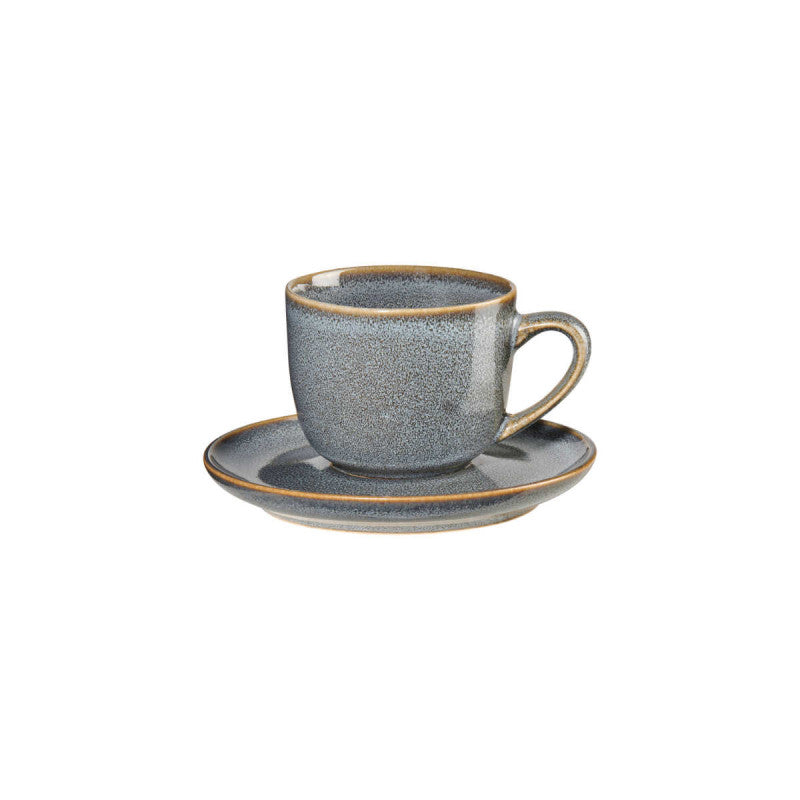 Espresso Cup and Saucer Saison Denim Ceramic - Set of 2