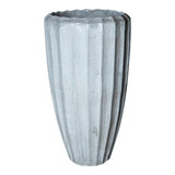 Planter Olver Ribbed Grey Ceramic d56x100 cm